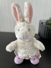 Russ Berrie Flopsy Rabbit Plush Toy Purple Slippers
