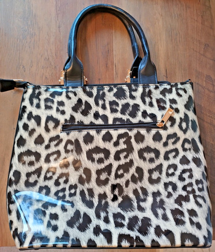 Leopard print hand bag with