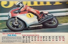 MV AGUSTA / PHIL READ - CENTREFOLD FROM 1975 40cm x 27cm