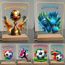 Personalised football LED Table Lamp Night Light For Kids Birthday Gift Bedroom