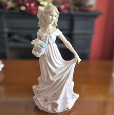 Large Leonardo Collection Annie Rowe "Floral Treasures" Girl Figurine 30cm Tall
