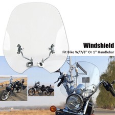 Universal Motorcycle 7/8" 1'' Handlebar Windshield Screen Deflector For Harley