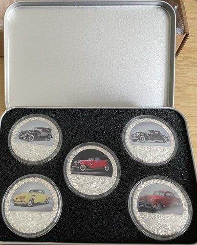 Set classic car silver - of,