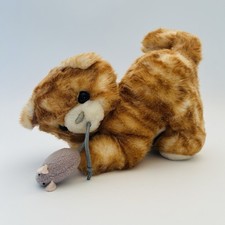 Billie Ray Ginger Cat Kitten With Mouse Soft Toy Cuddly Plush Stuffed Animal 10”