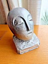 Vintage Silvered Plaster Head