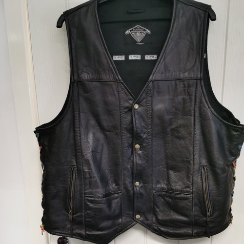 Black leather biker - black,