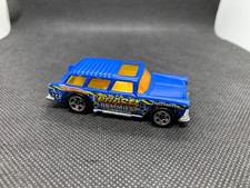 Hot Wheels - Classic ‘55 Chevy Nomad Blue Crash Test VGC - Diecast - 1:64 - USED