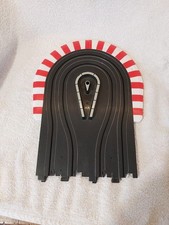 TOMY AURORA AFX RACEMASTERS HO 3"R CURVE 76MM HAIRPIN TRACK WHITE-RED KERB RING
