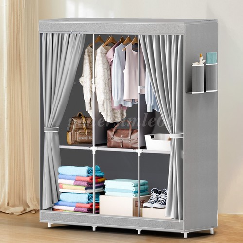Large fabric canvas wardrobe - large,