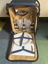 Happy Picnic Folding Stool Insulated Cooler Backpack Chair Wine & Cheese Acc