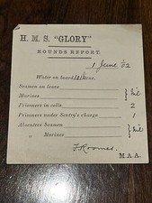 HMS Glory Original Ships Log