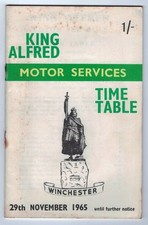 King Alfred Motor Services Time Table Booklet - 29th November 1965