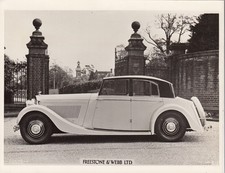 BENTLEY 3 1/2 LITRE FOUR DOOR SALOON FREESTONE & WEBB ORIGINAL ROLLS ROYCE PHOTO