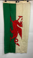 Welsh Flag with Red Dragon Emblem Collectable Canvas Banner 140cm x 65cm