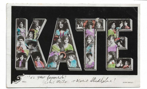 Real photo postcard kate spelt - real,