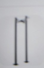 Blossom Modern Floor Mounted Freestanding Chrome Bath Filler Tap 