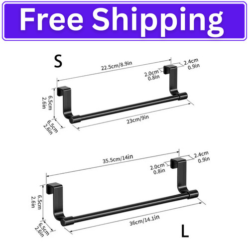 Towel rail over door cupboard - over,