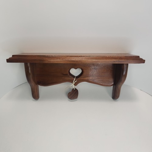 Vintage wood shelf with heart - wood,