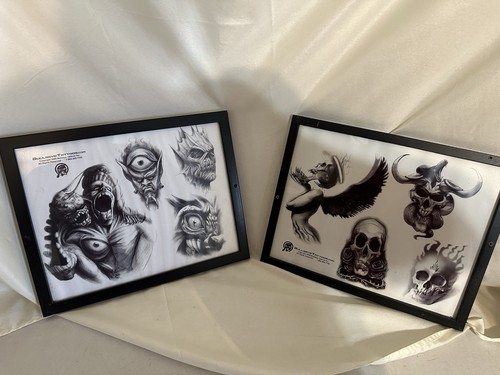 Framed tattoo flashes - flashes, 12”