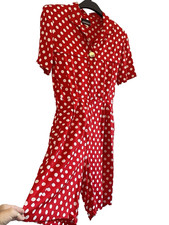 1980s Vintage Playsuit Red