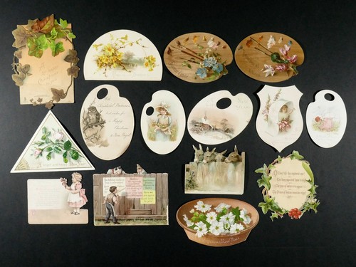 Antique scraps cards - scraps, die