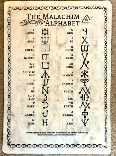 The malachim wiccan - wiccan, alphabet