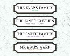 Personalised Surname Sign on