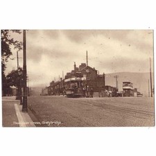 STALYBRIDGE Thompson Cross Showing Trams, Cheshire RP Postcard Unused