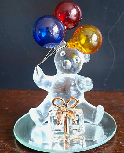 Vintage handblown glass teddy - vintage,