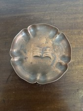 Vintage JS&S Sankey Copper pin dish Union Jack British Flag Ash Tray J.S.&S Old