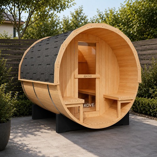 Kove outdoor barrel sauna - sauna, –