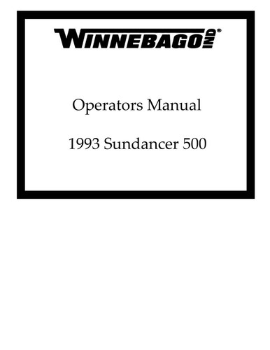 Winnebago 1993 sundancer 500 - sundancer,
