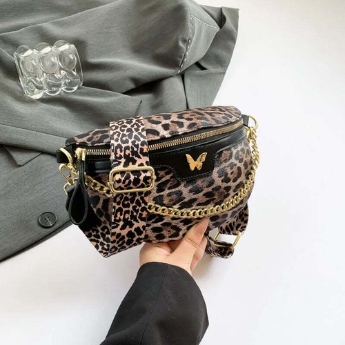 Leopard print hip - print, bag