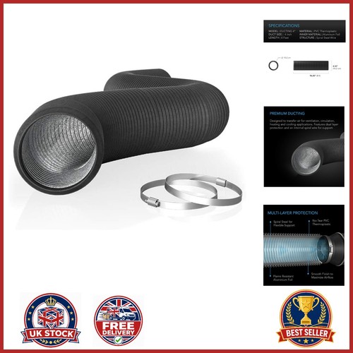 Flexible aluminum ducting - 4",