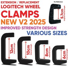 V2 Extended / Replacement Clamps / Legs Mounts Logitech G27 G29 G920 G923 Wheel