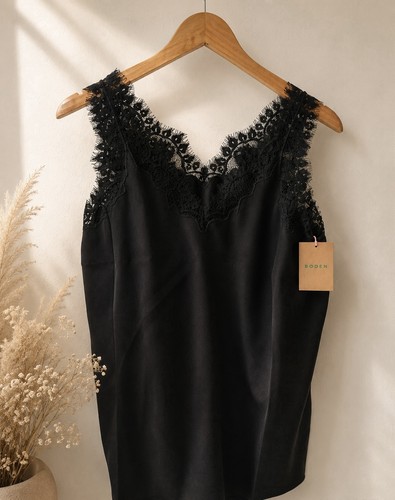 Boden black lace trim - black,