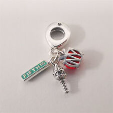 and Road sign charm pendant Pandora 925 ALE New York apple.  Torch