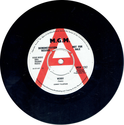 Johnny tillotson worry - -, /