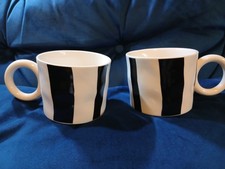 PAIR OF   MODERN BLACK WHITE