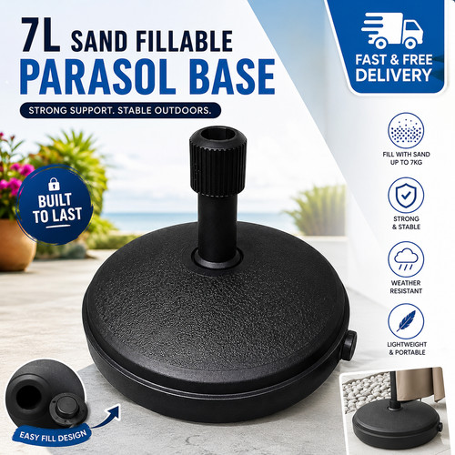 Sand fillable parasol base - fillable,