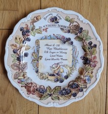 Royal Doulton Brambly Hedge Recipe Plate ~ Blackberry Sorbet