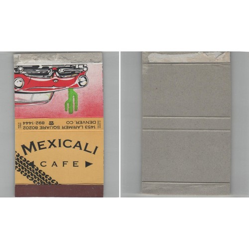 Matchbox cover mexicali cafe - cover,