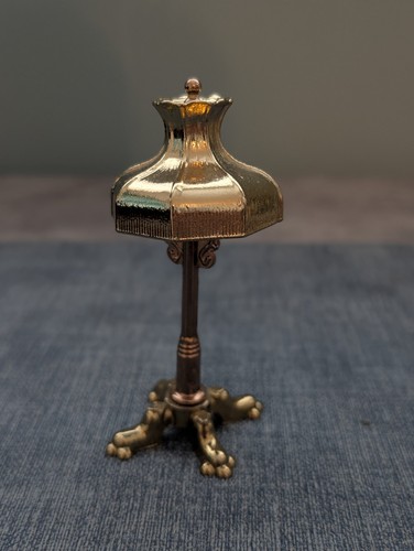 Vintage miniature brass lamp - miniature,