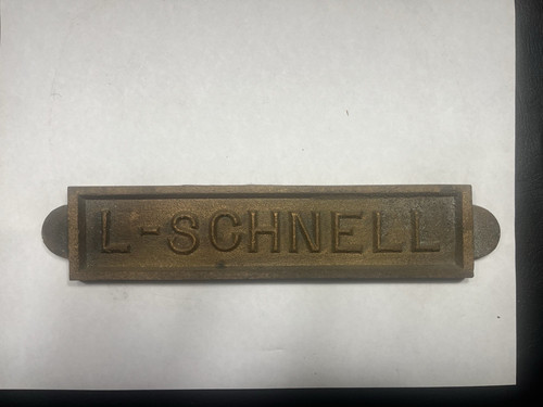 Antique cast iron nameplate - antique,