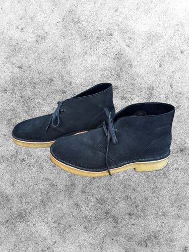 Clarks originals black - black, suede