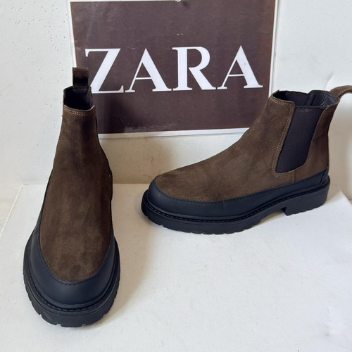 Zara chelsea leather boots - zara,