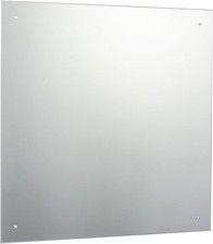 60 x 60cm Frameless Rectangle Mirror Pre-Drilled Holes and Wall Hanging Fittings