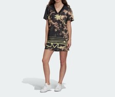  ADIDAS ORIGINALS TIE DYE TEE DRESS RETRO  BROWN  BNWT   UK 8,10    LAST 2