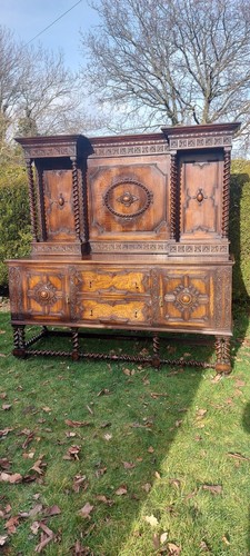 Antique large oak sideboard - antique,