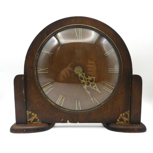 Vintage smiths wooden mantel - vintage,